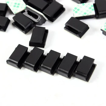 10buc/lot de Plastic Negru de Sârmă Fixat Clip Mașină de Sârmă de Cablu Cable Holder Cablu Clipuri Organizator Manager de Sârmă de Bobinaj