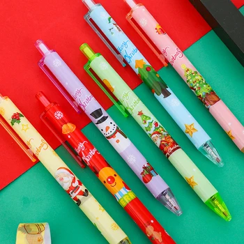 14.5 cm Crăciun, Moș Crăciun, om de Zăpadă Gel Stilou Drăguț Mecanice Gel Pixuri cu Cerneală Papetărie Pen Școală Birou de Scris, Consumabile