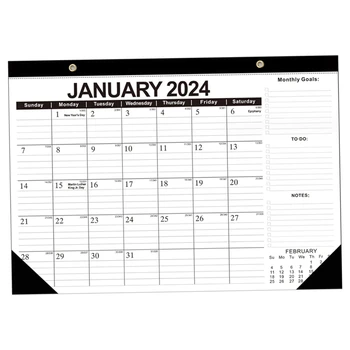 17 X 12 Inch De La Jan. 2024 - Iunie 2025 Planificator Lunar 2024 Calendar 2024-2025 18 Luni Calendarul De Perete
