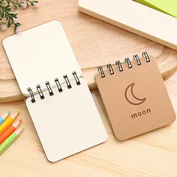 2 buc Mici Notebook-uri Multi-scop Buna Scris Portabil Animal Minunat Forma de Bobina Mic Notepad pentru Student