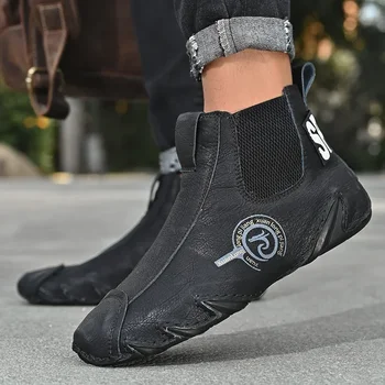 2023 Toamna Iarna Om Glezna Cizme în aer Liber Casual Pantofi Confortabili pentru Barbati Non-alunecare Rezistent la Uzură de sex Masculin Cizme de Mari Dimensiuni
