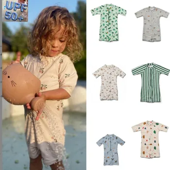 2023 UPF50 protecție LD Copil de Costume de baie pentru Baieti Trunchiuri Fată de Vară costum de Baie Desene animate Plajă Purta Copii, unul de Piese Costum de baie