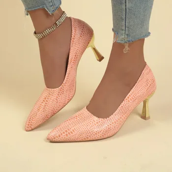 2024 de Înaltă Calitate Doamnelor Pantofi de mică adâncime Gura Femei pe Tocuri Înalte de Moda de Birou Solid și Cariera Sexy Subliniat Toe Tocuri inalte