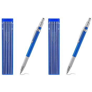 2X Creioane Mecanice Metal Marker Cu Built-Ascuțitoare Pentru Conducta de Instalator Sudor Constructii de Fabricatie pentru prelucrarea Lemnului