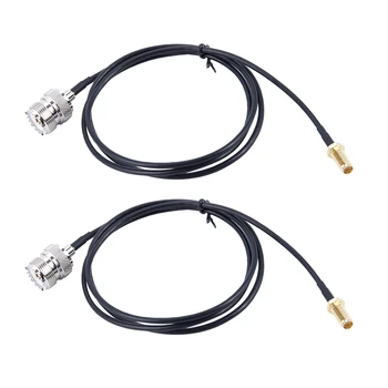 2X SMA Female Să UHF SO239 PL259 Feminin Adaptor Cablu de 1M