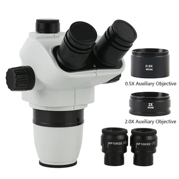 3.35 X 6.7 X 45X 90X Simul-Focal Stereo Trinocular cu Zoom Microscop Cap Cu Focusable WF10X/22MM Domeniu Larg Oculare