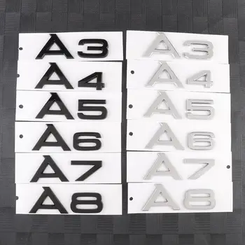 3D ABS caroserie Portbagajul din Spate Autocolant A3 A4 A5 A6 A7 A8 Emblema Auto Modificarea Accesorii pentru Audi SLINE A1 A2 Q1 Q2 Q3 Q4 Q5 Q6