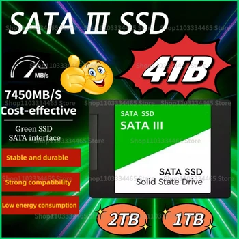 4TB SSD de Mare viteză Sata de 1TB, 2TB Hard Disk Sata3 2.5 Inch Tlc 7450mb/s Intern Solid state Disk-uri Pentru Laptop Și Desktop