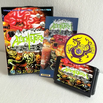 Alien Furtună cu Cutie si Manual Cartuș de 16 Biți Sega MD Carte de Joc MegaDrive Geneza Sistemului