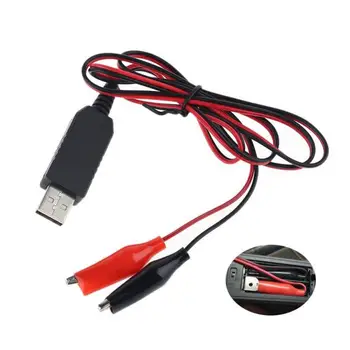 Aligator Testa Clipuri Clemă pentru USB Conector de Alimentare Adaptor de Sârmă 58cm Cablu Roșu și Negru