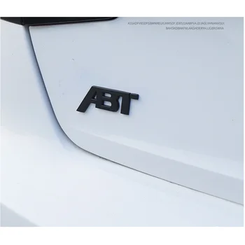 Argint crom Lucios Negru ABT 3D Adeziv din Spate Partea de caroserie Insigna Emblema Autocolante cu Logo-ul Audi VW
