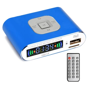 Bluetooth 5.0 Receptor Audio, MP3 Digital Music Player, Radio FM, SD Card/USB Redarea Audio de 3,5 mm Ieșire(Albastru)