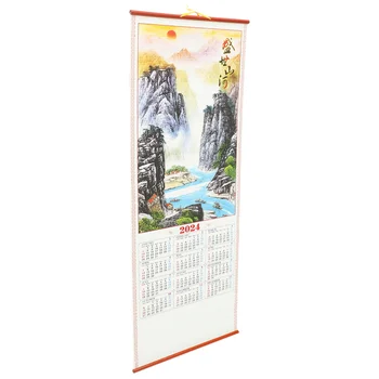Calendarul Tradițional Dragon An Chinezesc De Perete Mare 2024 Lunar Calendar De Hârtie