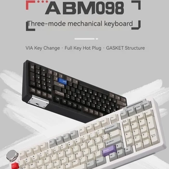 Cidoo Abm098 Bluetooth Tip c Wireless 2.4 g Conexiune Tri-modul de Personalizare Garnitura Rgb Hot Swappable Jocuri Tastatură Mecanică
