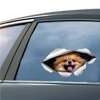 Câinele Crack 3D Car Sticker Creativ Toaletă Autocolant Teckel Bulldog Crack Toaletă Autocolant Frigider Autocolant Pentru Decor Acasă