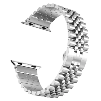 Din Oțel inoxidabil Brățară de Link-ul pentru Apple Watch SE 6 7 Bandă de 44mm 42mm 40mm 38mm Afaceri Metal Curea de mână iWatch 5/4/3/2/1 Benzi