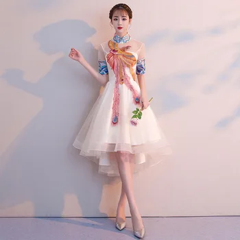 Domnișoara de onoare dress drăguț zână rochie de seara fusta de moda banchet rochie de seara stil Chinezesc a fost subțire nobil rochie