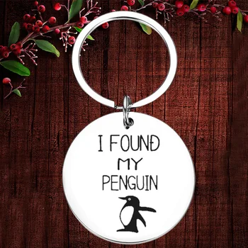 Farmec Mi-Am Găsit Penguin Cuplu Breloc Cu Pandantiv Iubitor De Pinguin Cadou Brelocuri Prietena Prietenul Cadouri