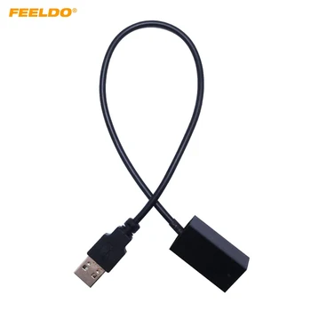 FEELDO 1 BUC AUX Extensie Adaptor USB Cablu de Sârmă Pentru Honda Civic/Jazz/Accord/Odyssey 2009~Ulterior Șef Unitate de mass-Media Audio Sistem
