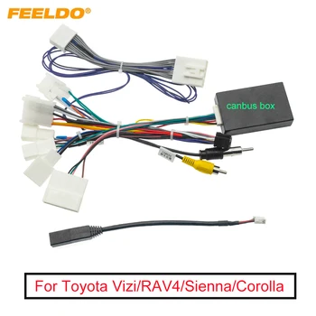 FEELDO Car Audio 16pin Fasciculului de Cabluri de Sârmă de cablu Pentru Toyota Vizi/RAV4/Sienna/Corolla Stereo de Instalare de Sârmă Adaptor