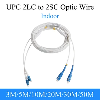 Fibra Optica Sârmă UPC 2 SC la UPC 2 LC Optice Single-mode 2-core Interioară Cablu de Extensie Simplex Patch Cord 3M/5M/10M/20M/30M/50M