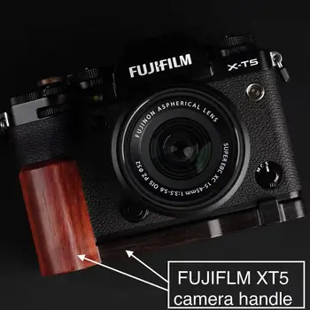 Fujifilm XT5 Lemn Masiv, lemn de Santal Roșu Gri lemn de abanos Mâner Mâner Protejează de Bază Ultra-light design