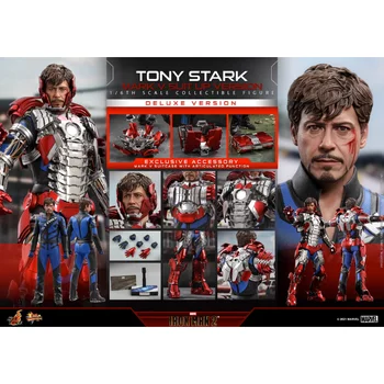 HOTTOYS HT 1/6 MMS599 MMS600 TONY STARK, Iron Man2 Tony MK5 Costum de Curse Armura Versiune Mână-mi-jos Model Mobile Cifre Hobby