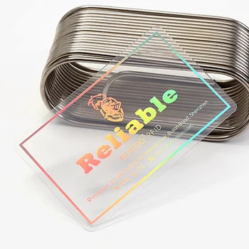 LOGO-ul personalizat Transparent/Alb PVC ID de Afaceri Card de Plastic rezistent la apa Îngheț Numele/Vizitarea/Instagram Colț Rotund Card