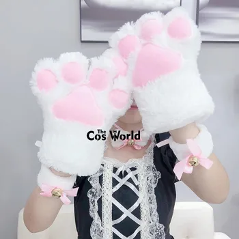 Lolita Drăguț De Pluș Moale Pisica Labe Cu Gheare Mănuși Cu Un Deget Anime Cosplay Accesorii
