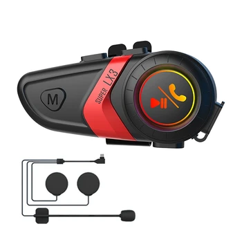 LX3 Cască setul cu Cască Bluetooth 1200MAH Motocicleta BT5.0 Wireless Apel Hands-Free Stereo Anti-Bruiaj Impermeabil Cască-O