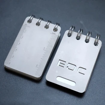 Mack Walker Aliaj de Titan EDC Portabil Mini Notebook de Buzunar Reîncărcabile Spirală Notepad
