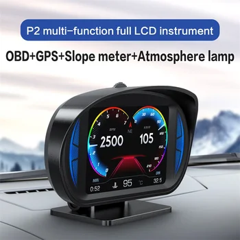 Masina HUD Sistem Dual OBD2 GPS Hud Head Up Display Vitezometru Digital, Cu Peste Accelerarea Tensiune de Alarmă Oboseala Șoferului de Alertă