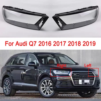Mașina din Față Faruri cu Capac de Sticlă Pentru Audi Q7 2016 2017 2018 2019 Stânga/Dreapta Înlocuire Abajururi din PVC Clar Abajur