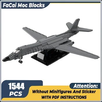 Moc Blocuri Militare Seria 1:72 Scara B-1B Lancer Bomber Model de Tehnologie Caramida Asamblare DIY Avion Jucarii cadou de Vacanță