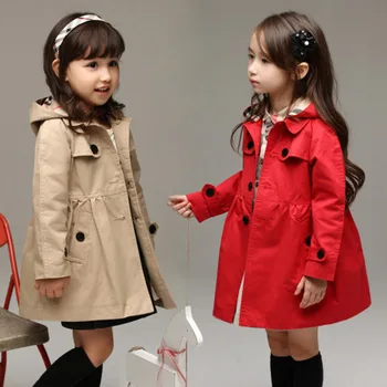 MODX Toamna pentru Copii Haine Copii Fete Lond Casual cu Maneci Șanț Monofazate de Culoare de Moda Haina cu Gluga baby Îmbrăcăminte coreeană Tinuta