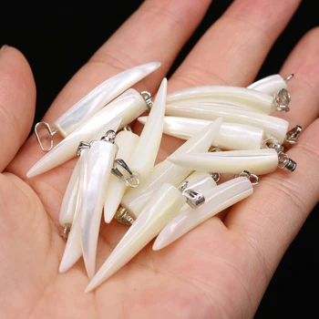Multiple forme Naturale Coajă Albă Pandantiv Farmece Mama de Perla Pandantiv Shell pentru a Face Bijuterii DIY Colier Accesorii