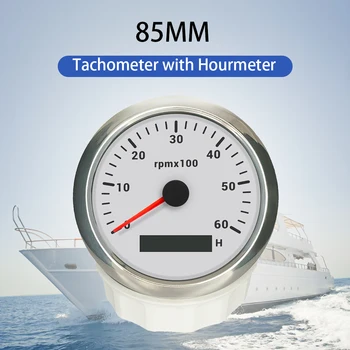 Noi 85mm Tahometru RPM Ecartament Metru 3k~8k RPM LCD Hourmeter roșu/verde/albastru/ alb/ galben/cyan/violet de Fundal