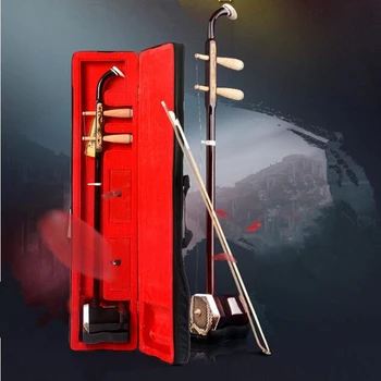 Noi Erhu Chineză Instrument Muzical două siruri de caractere vioara Madeira Sculptate dragon Plat Polul Formă Hexagonală Arc trimite cartea Caz erheen