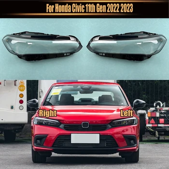 Pentru Honda Civic 11 Gen 2022 2023 Mașina din Față Faruri Acoperire Lentile Faruri cu Sticlă Transparentă Lampshad Lampa Shell Măști