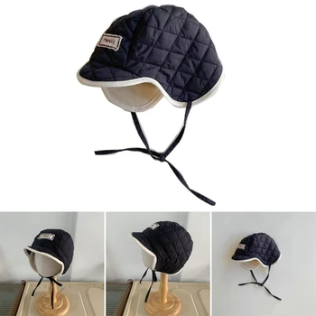 Plus Earflap Hat cu Curea Reglabila, Bumbac Copilul Cald Beanie Copii Modă Pălării de Iarnă pentru Activități în aer liber QX2D