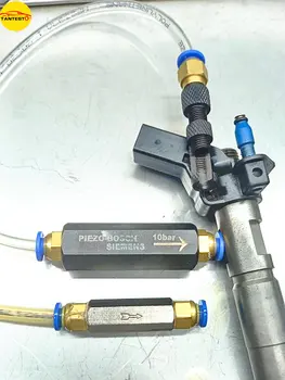 Transport gratuit 10bars Presiune Piezo de Testare a Injectorului de Retur Ulei Supapă de reținere Amplificator cu Tub de Conectare Rapidă Comune, Instrumentul de Reparare