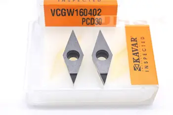 VCGW160402 VCGW160404 VCGW160408 VCGW160412 PCD30 de Înaltă calitate pentru Aluminiu INTRODUCE Diamant biți carbură