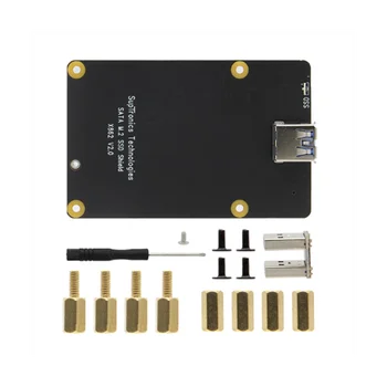 X862 V2.0 M. 2 unitati solid state 2280 Stocare SSD SATA placă de Expansiune / Scut pentru Raspberry Pi 4 Model B