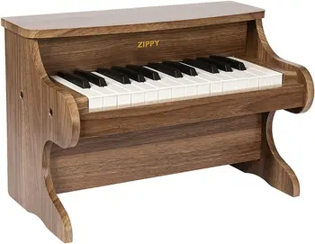 ZIPPY Copii Tastatură de Pian, 25 De Taste Pian Digital pentru Copii, Mini-Muzica de Învățământ Instrument de Jucărie, Lemn de Pian pentru Copii mici Fete 